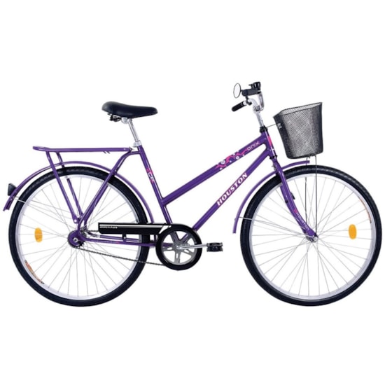 Bicicleta Aro 26 Barra Forte Fem Houston Violeta