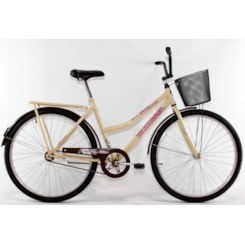 Bicicleta Aro 26 Barra Forte Fem New Bege Bicicleta Aro 26 Barra Forte Fem New Bege