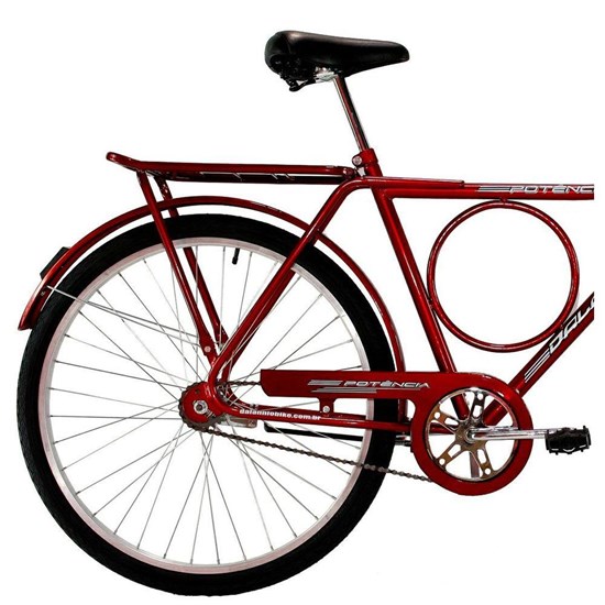 Bicicleta Aro 26 Barra Forte Masc.Poten Vermelho