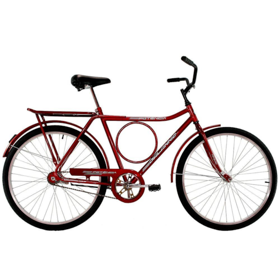 Bicicleta Aro 26 Barra Forte Masc.Potenc Vermelho