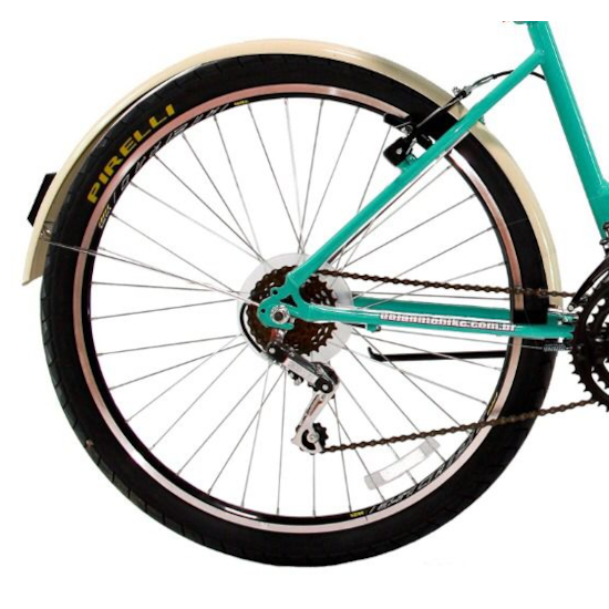 Bicicleta Aro 26 Beach Retrô Fem 18 Marc Azul Turqueza Bicicleta Aro 26 Beach Retrô Fem 18 Marc Azul Turqueza
