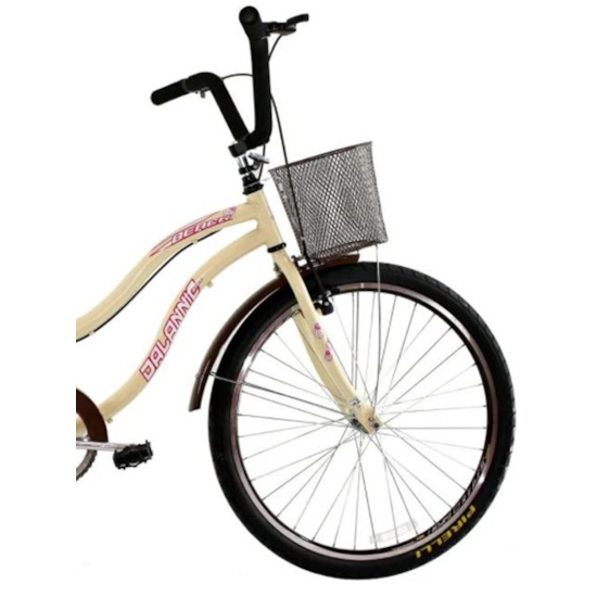 Bicicleta Aro 26 Beach Retrô Fem S/March Bege Bicicleta Aro 26 Beach Retrô Fem S/March Bege