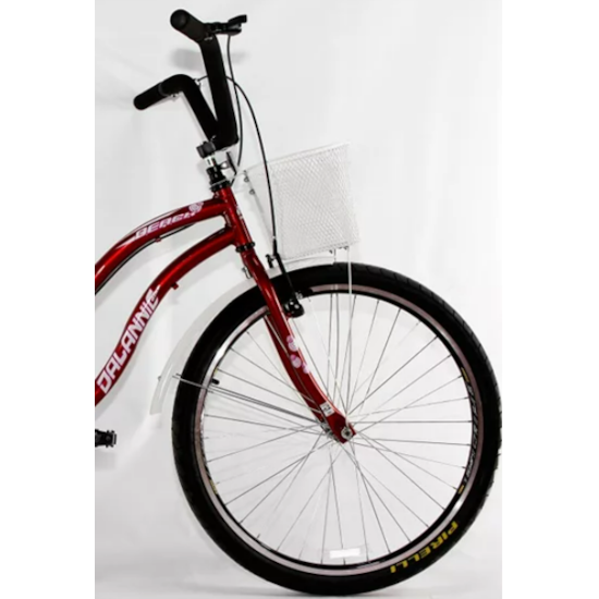 Bicicleta Aro 26 Beach Retrô Fem S/March Vermelho