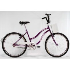 Bicicleta Aro 26 Beach Retrô Fem S/March Violeta