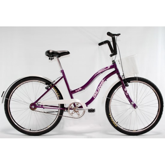 Bicicleta Aro 26 Beach Retrô Fem S/March Violeta Bicicleta Aro 26 Beach Retrô Fem S/March Violeta