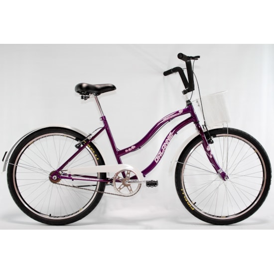 Bicicleta Aro 26 Beach Retrô Fem S/March Violeta