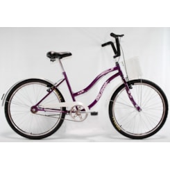 Bicicleta Aro 26 Beach Retrô Feminina Violeta Bicicleta Aro 26 Beach Retrô Feminina Violeta