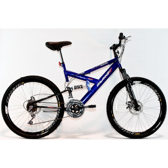 Bicicleta Aro 26 Disco Suspensão 18V Azul