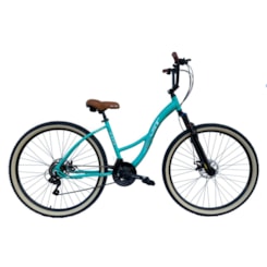 Bicicleta Aro 29 Beach Aluminio Disco 21V Q17 Azul Turqueza