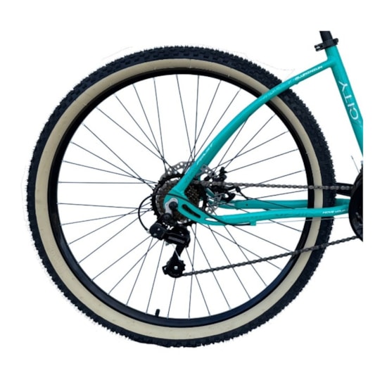 Bicicleta Aro 29 Beach Aluminio Disco 21V Q17 Azul Turqueza