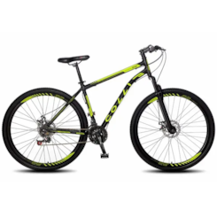 Bicicleta Colli A29 21M Aço F.D Athena Preto Amarelo Neon