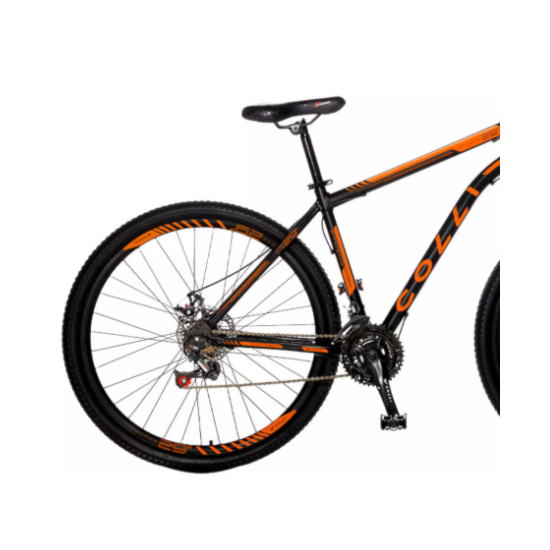 Bicicleta Colli A29 21M Aço F.D Athena Preto Laranja