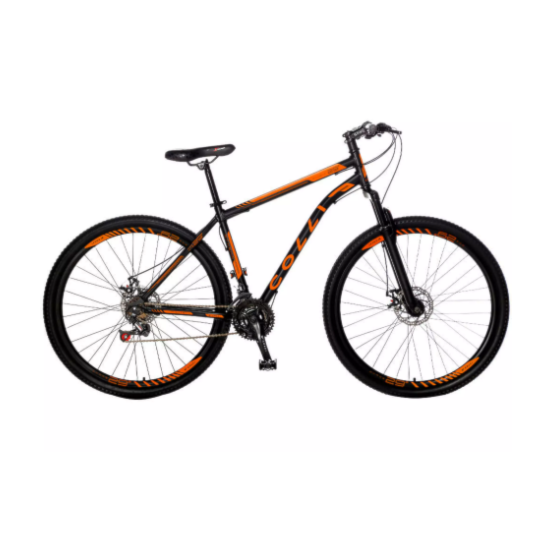 Bicicleta Colli A29 21M Aço F.D Athena Preto Laranja