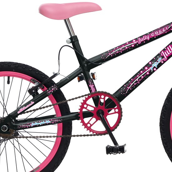 Bicicleta Colli Aro 20 Fem Jully Preto Rosa Pink