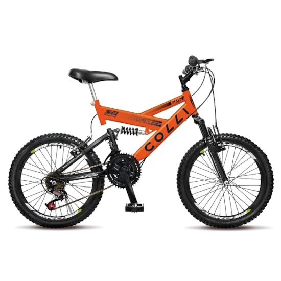 Bicicleta Colli Aro 20 Gps Suspensão Laranja Neon Bicicleta Colli Aro 20 Gps Suspensão Laranja Neon