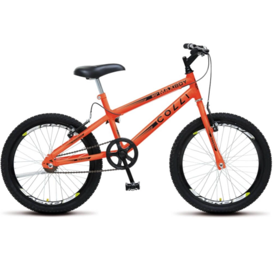 Bicicleta Colli Aro 20 Maxboy Laranja Neon Bicicleta Colli Aro 20 Maxboy Laranja Neon