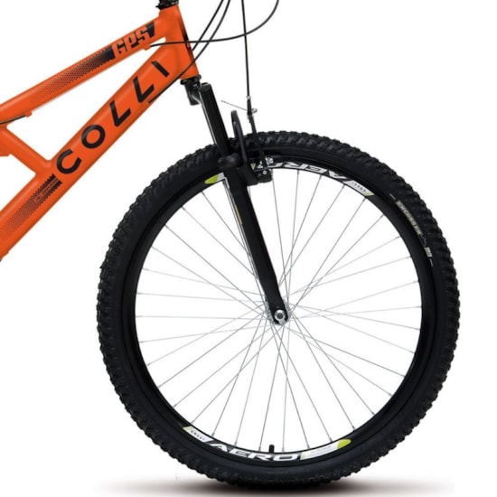 Bicicleta Colli Aro 26 Suspensão 21M Gps Laranja Bicicleta Colli Aro 26 Suspensão 21M Gps Laranja
