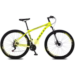 Bicicleta Colli Aro 29 21M Alum Atalanta Amarelo Neon Bicicleta Colli Aro 29 21M Alum Atalanta Amarelo Neon