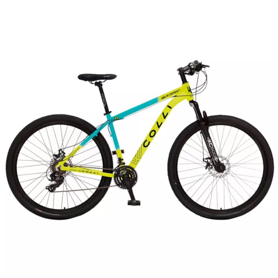 Bicicleta Colli Everest Aro 29 21M Alum Amarelo/Laranja