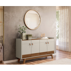 Buffet 160Cm Abruzzo 4P Linea Brasil Freijó Off White Buffet 160Cm Abruzzo 4P Linea Brasil Freijó Off White