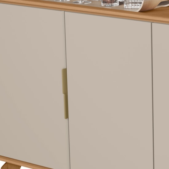 Buffet 160Cm Evora 4 Portas Linea Brasil Canela Off  White