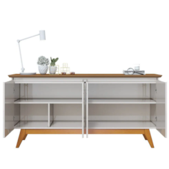 Buffet Classic 4 Portas 165Cm Imcal Off White Nature Buffet Classic 4 Portas 165Cm Imcal Off White Nature