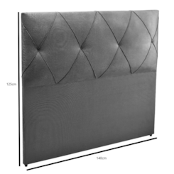 Cabeceira 140Cm Dsoll New Brescia  Cinza