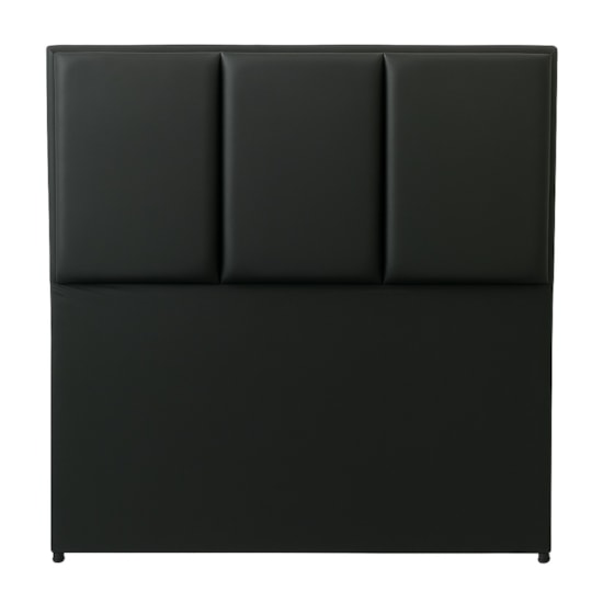 Cabeceira 90Cm Dsoll Requinte  Corino Preto