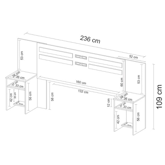 Cabeceira Casal Triunfo Demóbile Branco Cabeceira Casal Triunfo Demóbile Branco