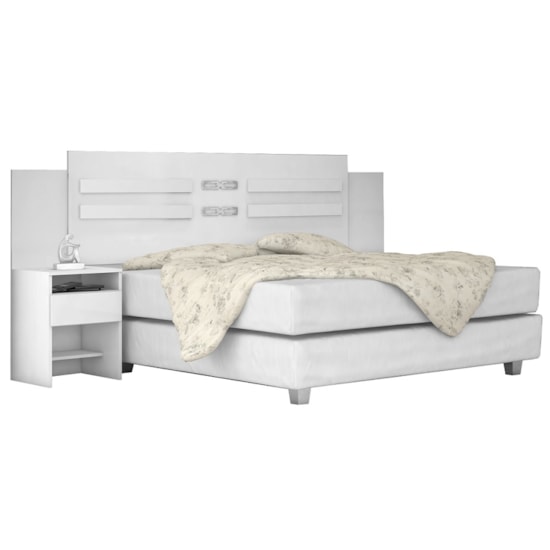 Cabeceira Casal Triunfo Demóbile Com 2 Mesas De Cabeceira Branco