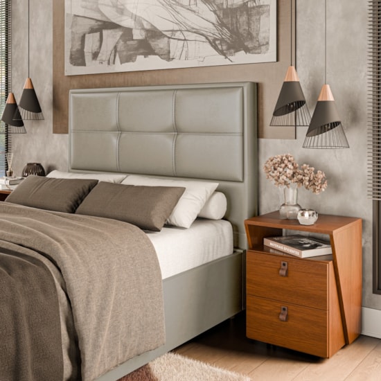 Cabeceira Monte Carlo Corino 140Cm Kaki Cabeceira Monte Carlo Corino 140Cm Kaki
