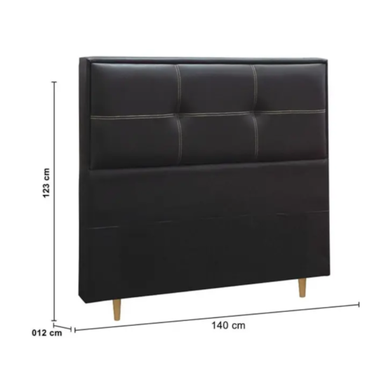 Cabeceira Monte Carlo Corino 140Cm Preto