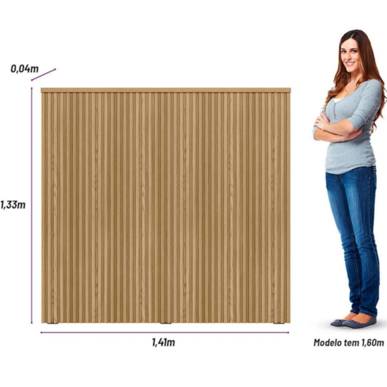 Cabeceira Pipa Ripada 140Cm Linea Brasil Carvalho Cabeceira Pipa Ripada 140Cm Linea Brasil Carvalho