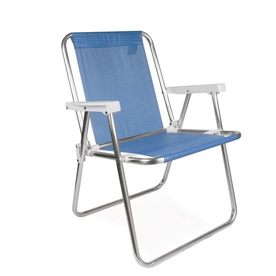 Cadeira Alta Alumínio Sannet Mor Azul