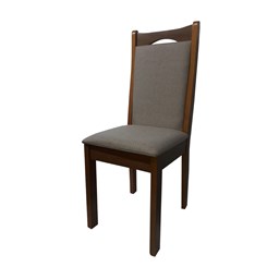 Cadeira Com Escosto Estofado Losango Tabaco/Joli Claro