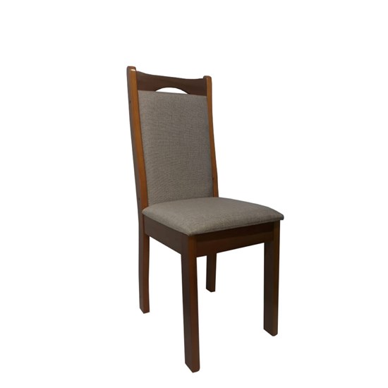 Cadeira De Madeira Estofada Eubeia Tecido Linho Palha35