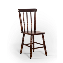 Cadeira De Madeira Maciça Torneada 85Cm X 37Cm X 45Cm Imbuia