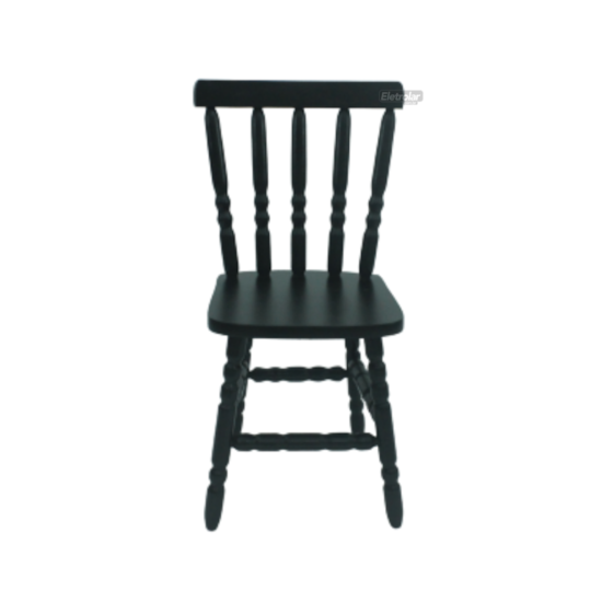 Cadeira De Madeira Maciça Torneada 85Cm X 37Cm X 45Cm Tabaco