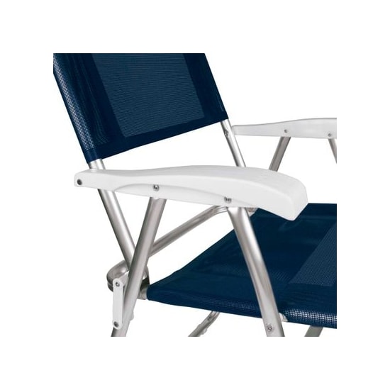 Cadeira De Praia Master Plus Alumínio Alta Sannet Mor Azul