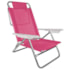 Cadeira De Praia Reclinavel Aluminio 6P Sumer Mor Pink