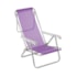 Cadeira De Praia Reclinavel Aluminio 8P Sanet Mor Lilas