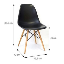 Cadeira Eames Eiffel Sem Braço Bulk Preto