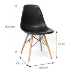 Cadeira Eames Eiffel Sem Braço Bulk Preto Cadeira Eames Eiffel Sem Braço Bulk Preto
