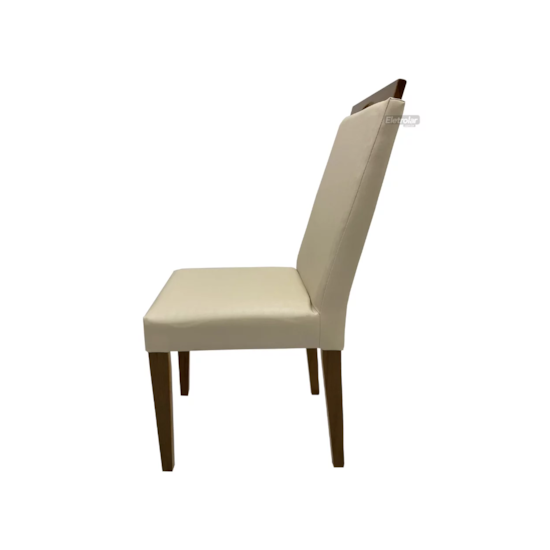 Cadeira Em Madeira Estofada Turim Linho Metalado 131   Cadeira Em Madeira Estofada Turim Linho Metalado 131