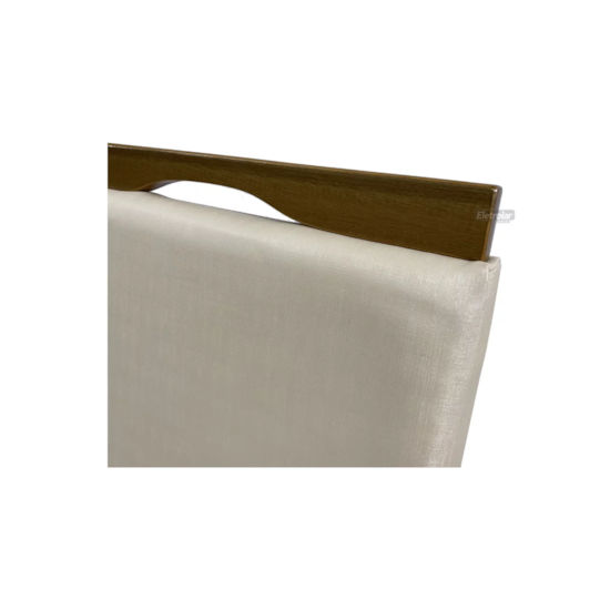 Cadeira Em Madeira Estofada Turim Linho Metalado 131   Cadeira Em Madeira Estofada Turim Linho Metalado 131