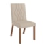 Cadeira Estofada Mesa De Jantar Gaia Canela Boucle Creme