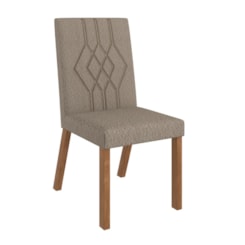 Cadeira Estofada Mesa De Jantar Gaia Canela Boucle Marron Cadeira Estofada Mesa De Jantar Gaia Canela Boucle Marron