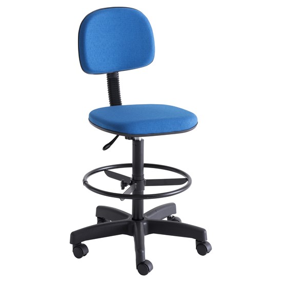 Cadeira Para Caixa Com Rodízio Azul