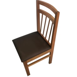 Cadeira Paris Avelã Madeira Acento Estof Tecido Marrom V32 Cadeira Paris Avelã Madeira Acento Estof Tecido Marrom V32