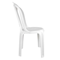 Cadeira Plástica Bistro Mor Empilhável Branco Cadeira Plástica Bistro Mor Empilhável Branco